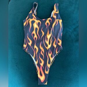 Flames one piece swimsuit